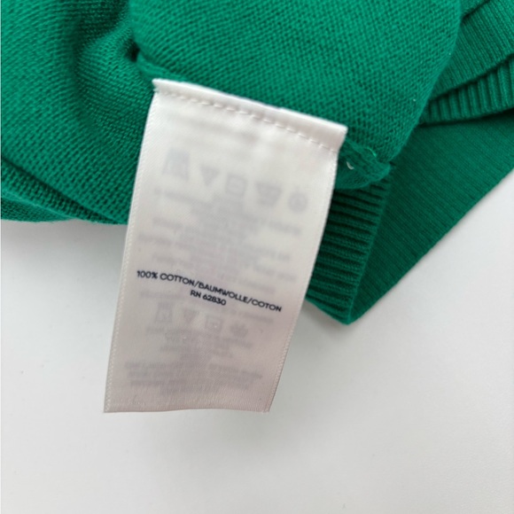 Lands' End women XL 18 Striped Green and Navy Crewneck Sweater outdoor - Picture 5 of 7